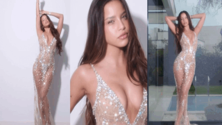 Emilia Mernes brilló como nunca con un vestido transparente y Duki le dejó un piropo explosivo